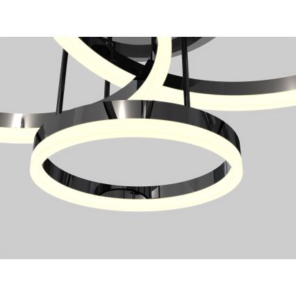 Wofi 9049-405 - LED Aptumšojama virsapmetuma lustra PERPIGNAN LED/51W/230V melna/spīdīgi hromēts