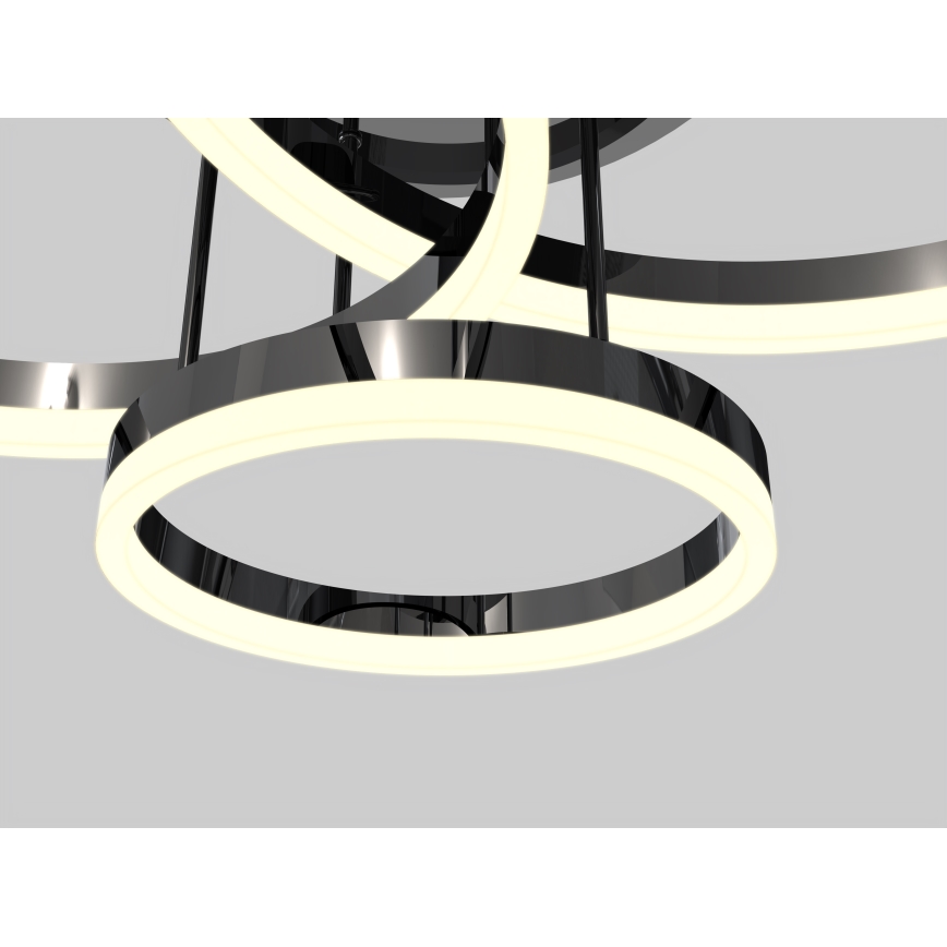 Wofi 9049-405 - LED Aptumšojama virsapmetuma lustra PERPIGNAN LED/51W/230V melna/spīdīgi hromēts