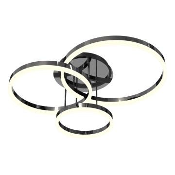 Wofi 9049-405 - LED Aptumšojama virsapmetuma lustra PERPIGNAN LED/51W/230V melna/spīdīgi hromēts