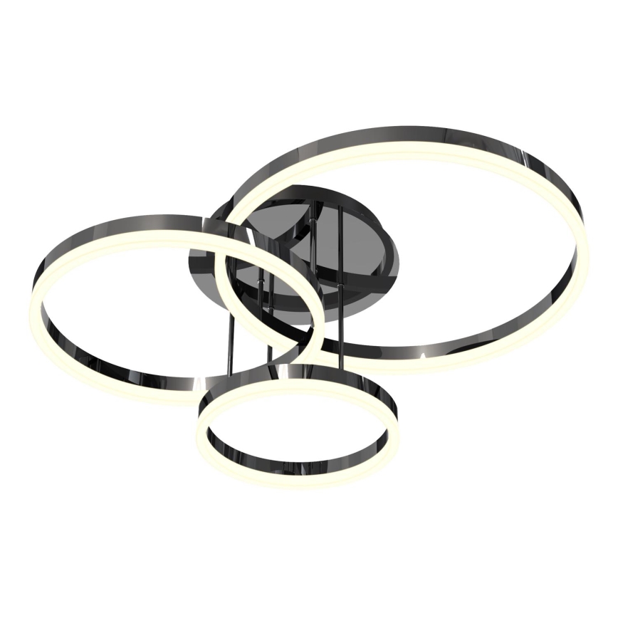 Wofi 9049-405 - LED Aptumšojama virsapmetuma lustra PERPIGNAN LED/51W/230V melna/spīdīgi hromēts