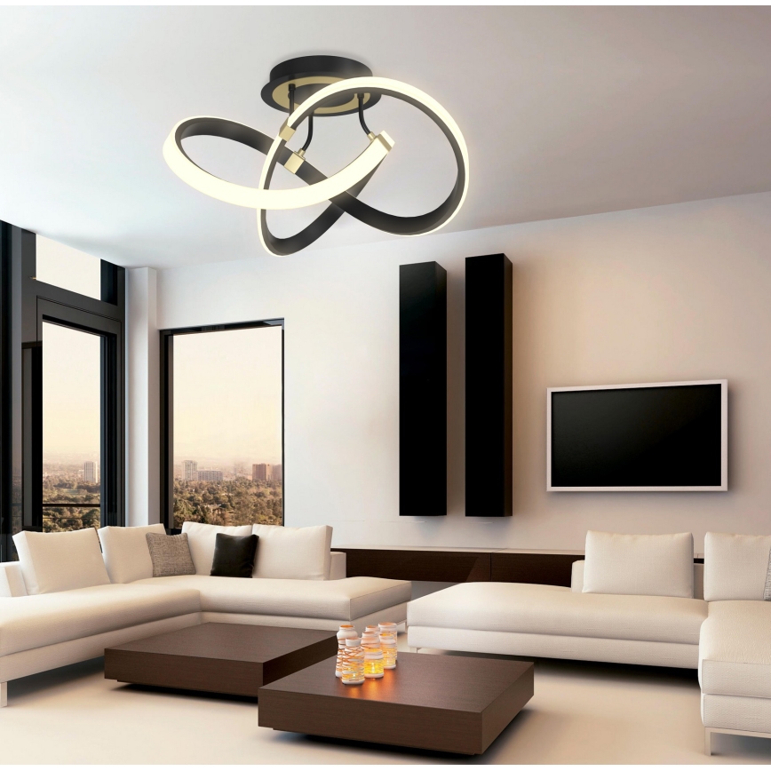 Wofi 9134-104 - LED Aptumšojama virsapmetuma lustra INDIGO LED/44W/230V melna/zelta