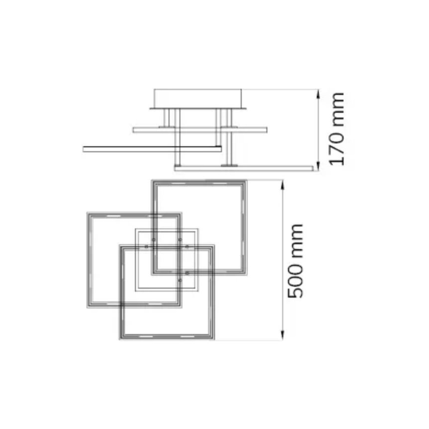 Wofi 9243.03.10.9300 - LED Aptumšojama virsapmetuma lustra MODESTO LED/33W/230V