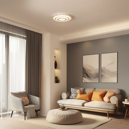 Wofi 9464.01.06.9000 - LED griestu lampa FLYNN LED/25W/230V Ø 60 cm balta