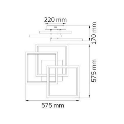 Wofi 9531.03.54.7000 - LED Aptumšojama virsapmetuma lustra VISO LED/40W/230V