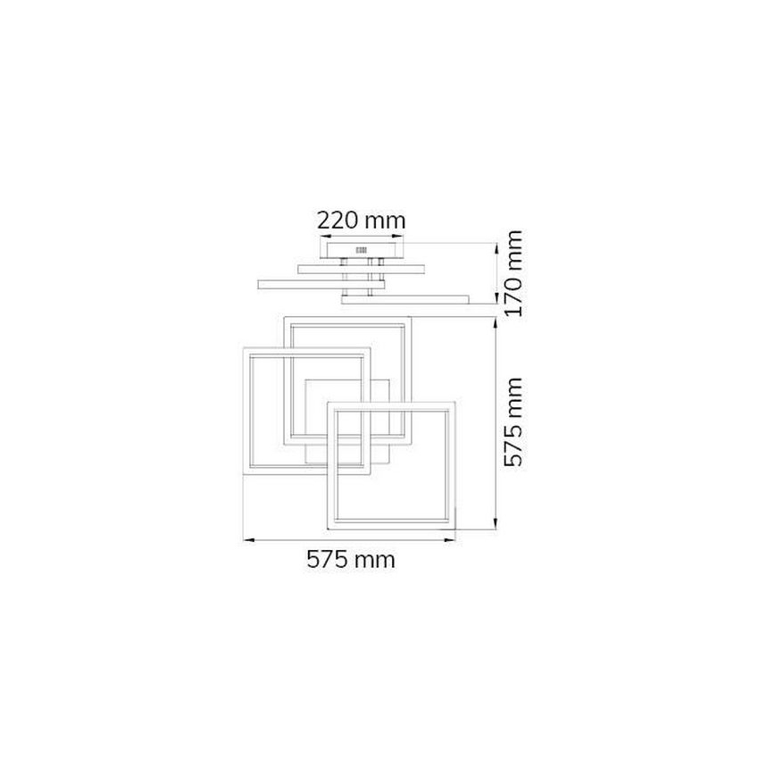 Wofi 9531.03.54.7000 - LED Aptumšojama virsapmetuma lustra VISO LED/40W/230V