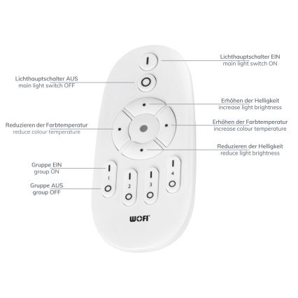 Wofi 9694.01.70.7120 - LED Aptumšojama griestu lampa MILO LED/52W/230V 2700-6000K + tālvadības pults