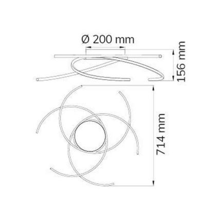 Wofi - LED Griestu lampa JULS LED/24W/230V