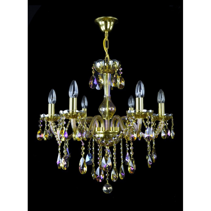 Wranovsky JWZ167061100 - Kristāla lustra ar ķēdi CLARIT 6xE14/40W/230V