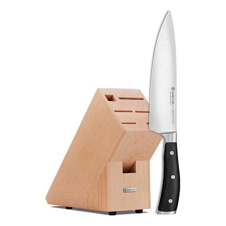 Wüsthof - Pavāra nazis CLASSIC IKON 20 cm uz statīva dižskābardis