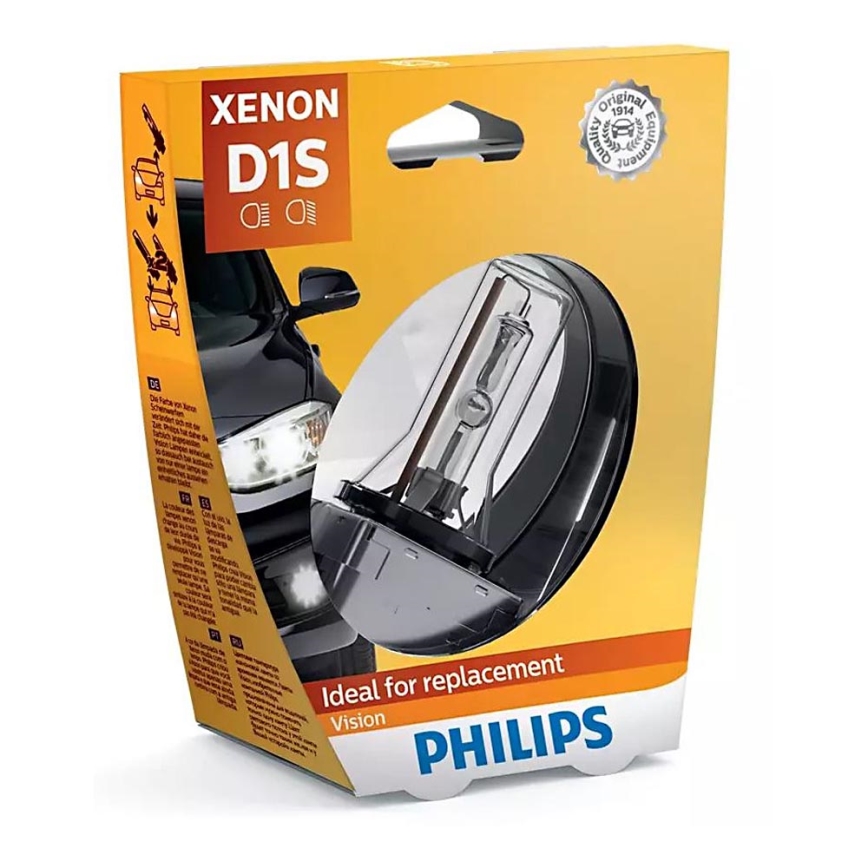 Xenon auto spuldze Philips XENON VISION D1S PK32d-2/35W/85V 4300K