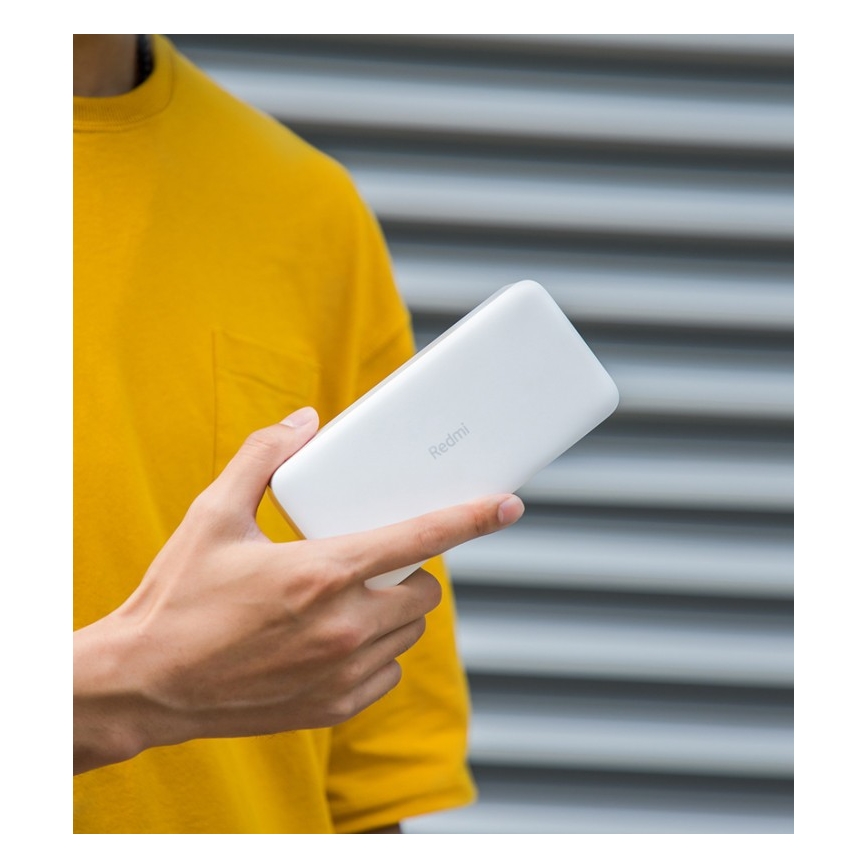 Xiaomi 20000 mAh Redmi 18W Ātrās uzlādes ārējais akumulators Balts