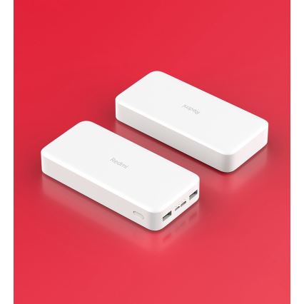 Xiaomi 20000 mAh Redmi 18W Ātrās uzlādes ārējais akumulators Balts