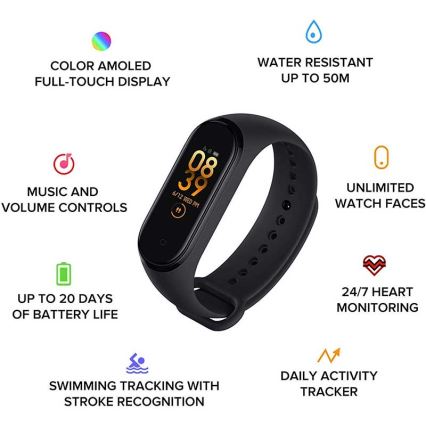 Xiaomi - Fitnesa aproce Mi Band 6 Bluetooth 5 ATM