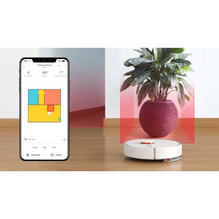 Xiaomi - SViedais robotu putekļsūcējs ROBOROCK S6 Pure 58W Wi-Fi balts