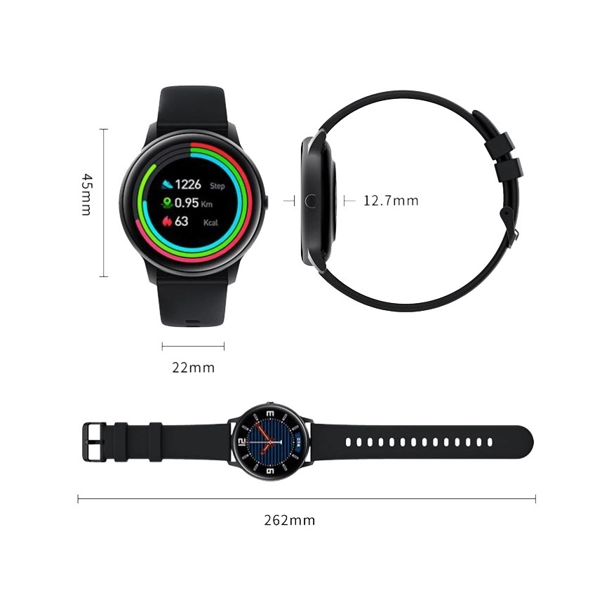 Xiaomi - Viedpulkstenis IMILAB Bluetooth KW66 IP68 melna