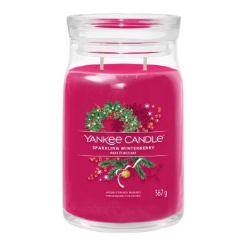 Yankee Candle - Aromātiskā svece SPARKLING WINTERBERRY liela 567g 60-90 st.