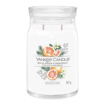 Yankee Candle - Aromātiskā svece WHITE SPRUCE & GRAPEFRUIT liela 567g 60-90 stundas