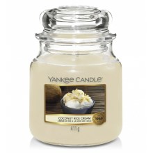 Yankee Candle - Aromatizēta svece COCONUT RICE CREAM vidēja 411g 65-75 stundas
