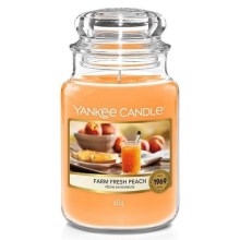 Yankee Candle - Aromatizēta svece FARM FRESH PEACH liela 623g 110-150 stundas