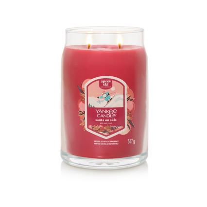 Yankee Candle - Liela aromātiskā svece SANTA ON SKIS 567g 60-90 st.