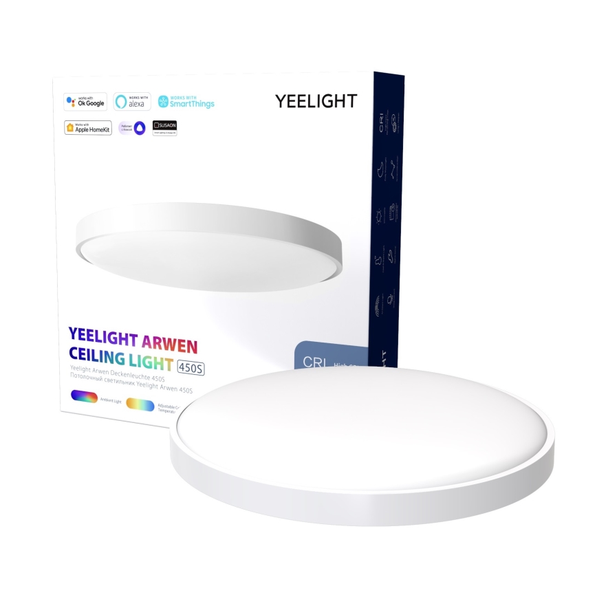 Yeelight - LED RGB Aptumšojama griestu lampa ARWEN 450S LED/50W/230V CRI 90 + tālvadības pults Wi-Fi/BT