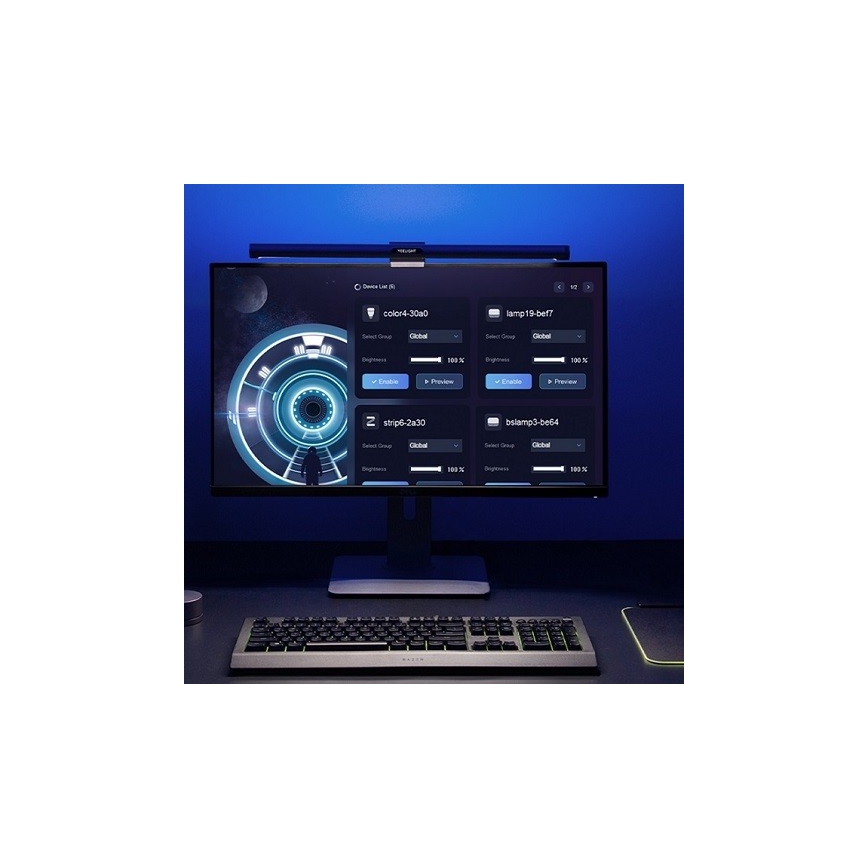 Yeelight - LED RGB Aptumšojams monitora apgaismojums LED/10W/230V IP50 CRI95