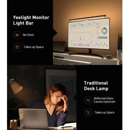 Yeelight - LED RGB Aptumšojams monitora apgaismojums LED/10W/230V IP50 CRI95