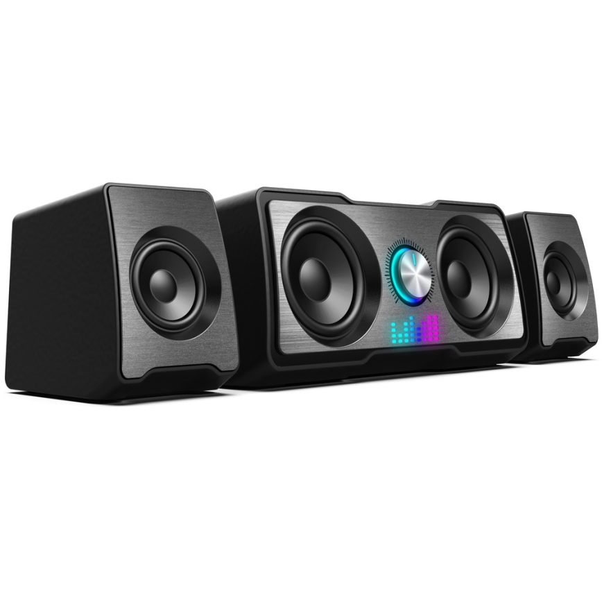 Yenkee - Galda USB skaļruņu sistēma 16W/5V melna