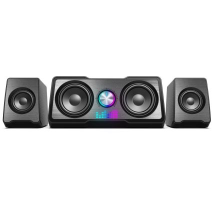 Yenkee - Galda USB skaļruņu sistēma 16W/5V melna