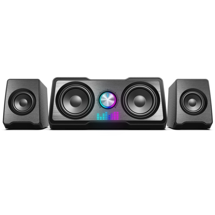 Yenkee - Galda USB skaļruņu sistēma 16W/5V melna