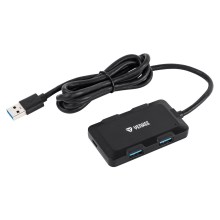 Yenkee - USB Sadalītājs 4xUSB 3.0 melns