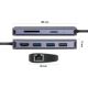 Yenkee - Vairāku pieslēgvietu adapteris 8in1 USB tips C