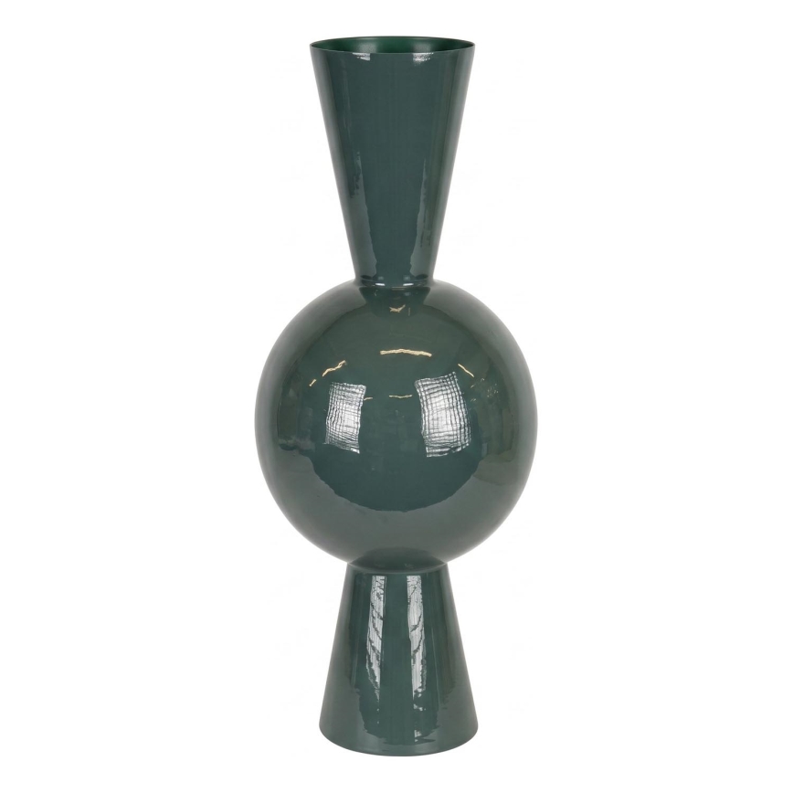 Zaļa metāla vāze 60x25 cm