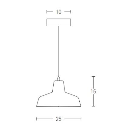 Zambelis 1655 - Lustra ar auklu 1xE27/40W/230V, betons