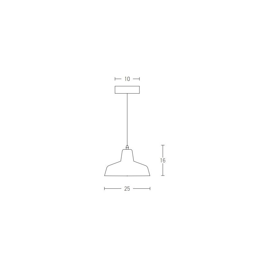 Zambelis 1655 - Lustra ar auklu 1xE27/40W/230V, betons