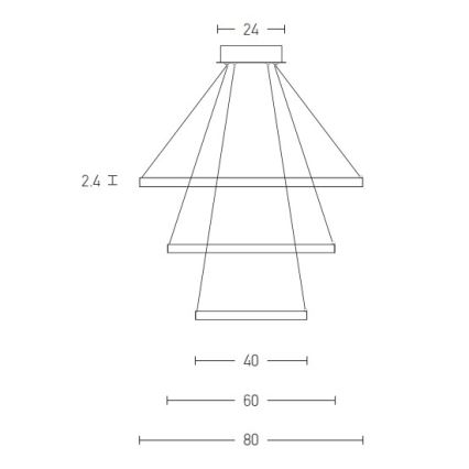 Zambelis 180031-D - LED Aptumšojama lustra ar auklu LED/135W/230V varš