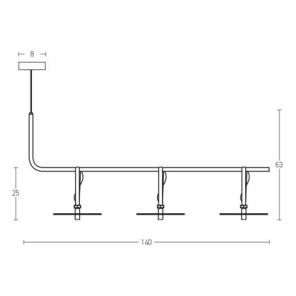 Zambelis 18138-B - LED Lustra ar auklu 3xLED/5W/230V