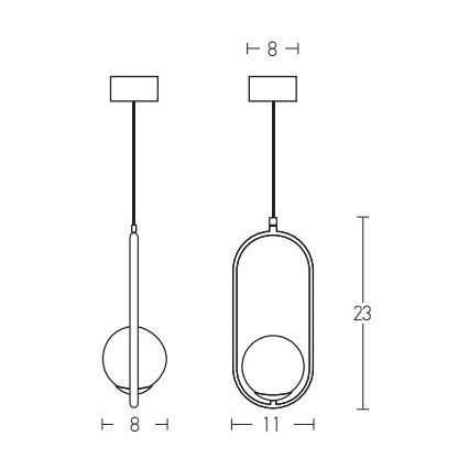 Zambelis 18143 - Lustra ar auklu 1xG9/25W/230V