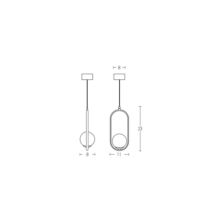 Zambelis 18143 - Lustra ar auklu 1xG9/25W/230V