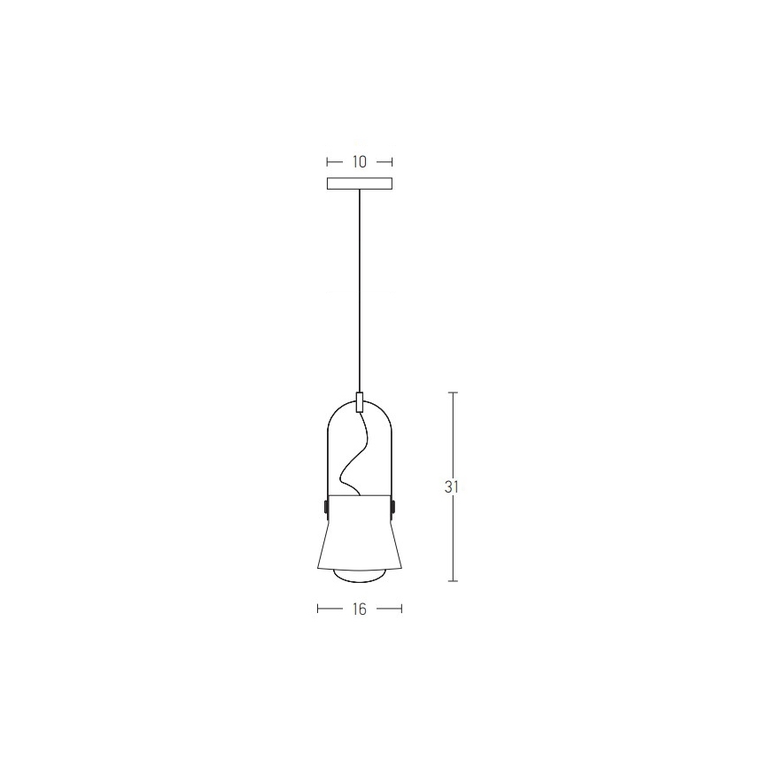 Zambelis 18192 - Lustra ar auklu 1xE27/40W/230V melna
