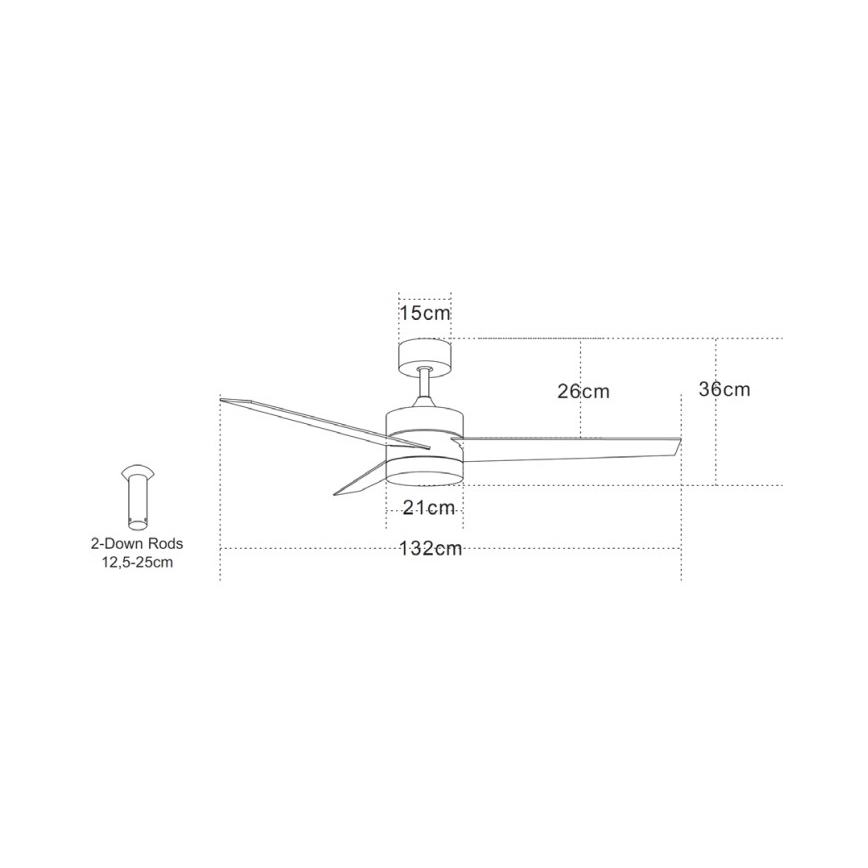Zambelis 19134 - LED Griestu ventilators LED/15W/230V 3000/4000/6000K matēts hroms + tālvadības pults