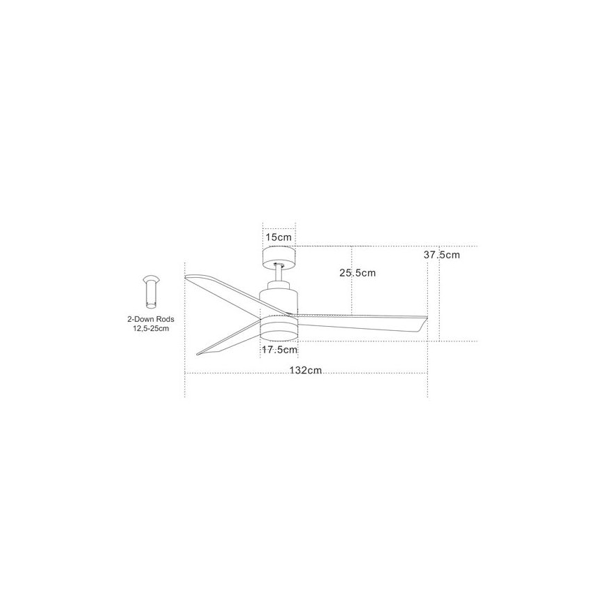 Zambelis 19135 - LED Griestu ventilators LED/15W/230V 3000/4000/6000K + tālvadības pults