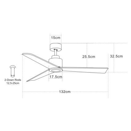 Zambelis 19136-B - Griestu ventilators + tālvadības pults