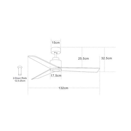 Zambelis 19136 - Griestu ventilators + tālvadības pults