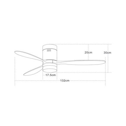 Zambelis 19144 - LED Griestu ventilators LED/15W/230V 3000/4000/6000 ķirsis + tālvadības pults