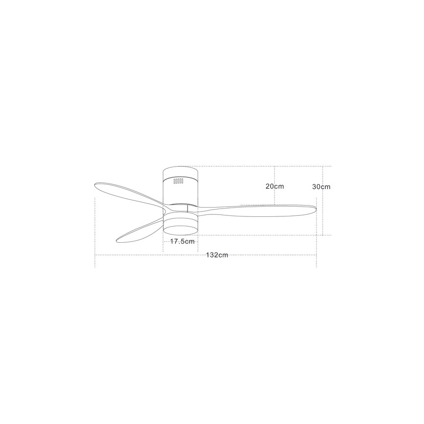 Zambelis 19144 - LED Griestu ventilators LED/15W/230V 3000/4000/6000 ķirsis + tālvadības pults