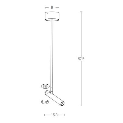 Zambelis 1920 - LED Lustra ar stieni LED/4,2W/230V balta