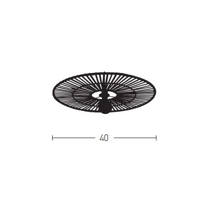 Zambelis 19251 - Sienas lampa 1xE27/40W/230V bambusa/bēša