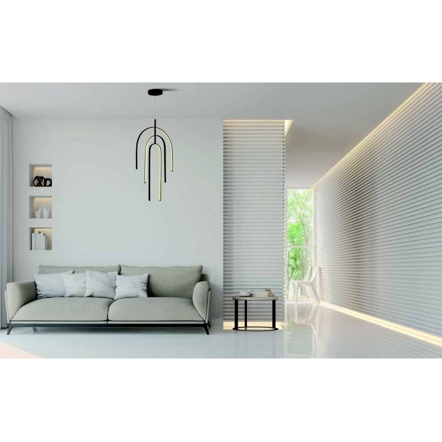 Zambelis 1932 - LED Aptumšojama lustra ar auklu LED/80W/230V melna