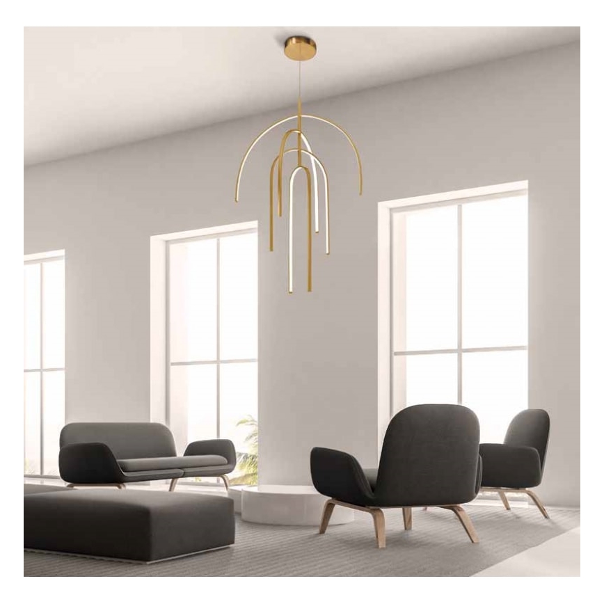 Zambelis 1933 - LED Aptumšojama lustra ar auklu LED/96W/230V zelta